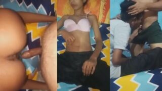 Petite Marathi maid sucking land lord’s cock and anal fucked