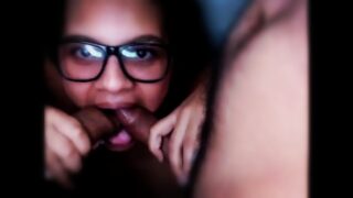 Indian college girl sucking her old brother cock