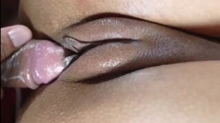 Clean shaved pussy girl was fucked with big dick