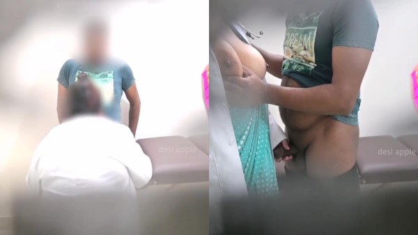 Doctor sucks and fucks with her paitent cock mms video