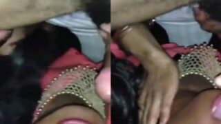 Muslim aunty gets a rough blowjob with her husband