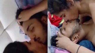 Young Marathi college couple has hot kisses
