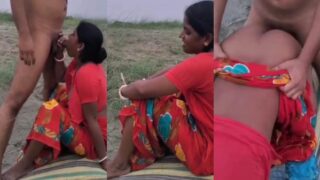Telugu farm aunty enjoys rough outdoor sex with her owner
