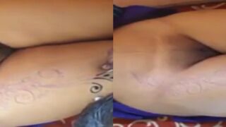 Tight pussy girl gets tattoo while she expose her pussy