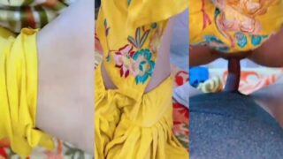 Yellow dress bhabhi has doggy sex with her teacher